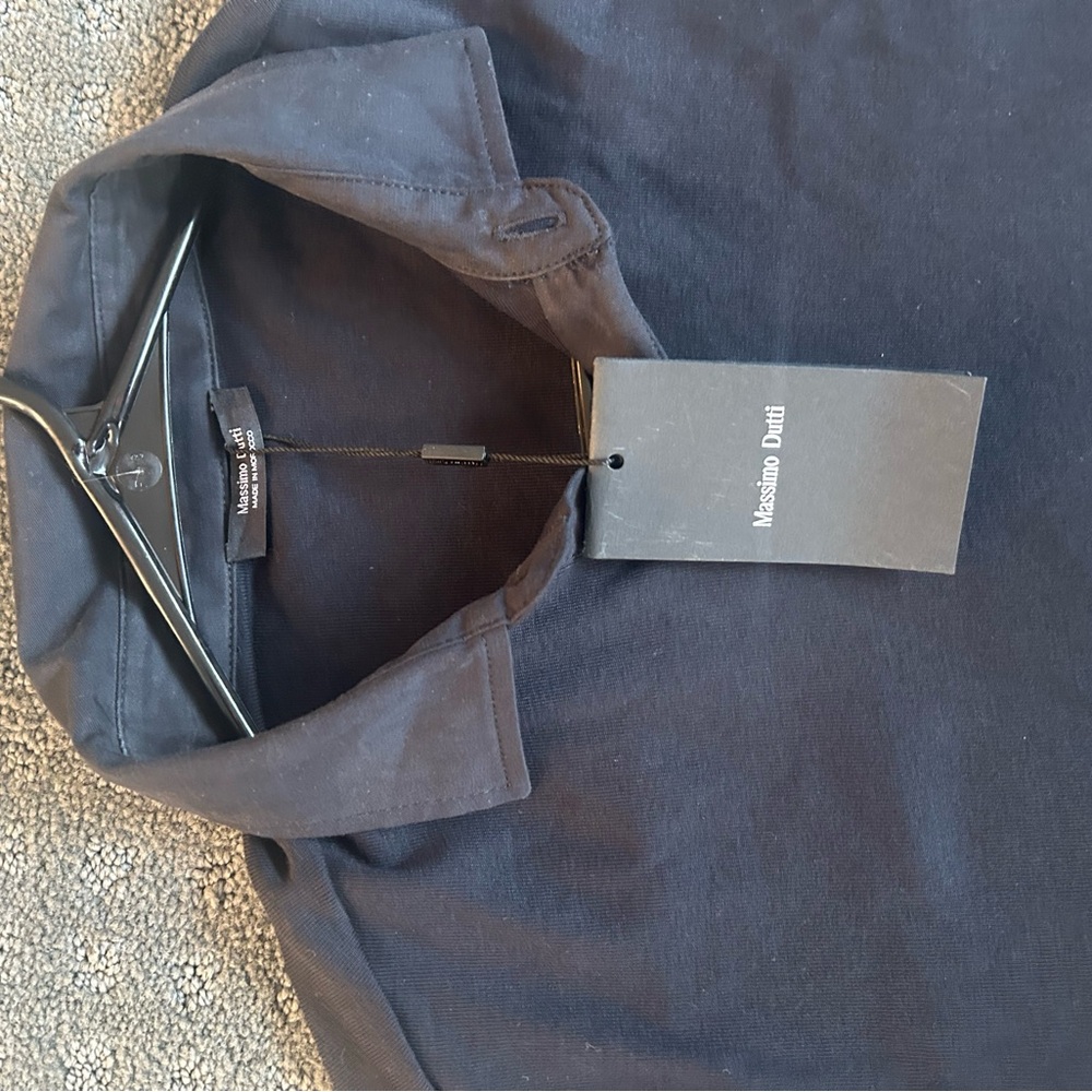 Massimo Dutti Dark Blue Polo Shirt